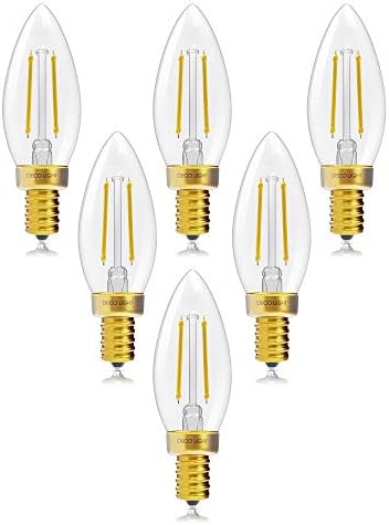 מנורת אור דקו נורות לד-25 וואט שווה ערך 12 נורות לד 6 חבילות מעוצבות בארה ' ב-250 לומן נורות לד נרות הניתנות לעמעום לאור יום-נורות נברשת