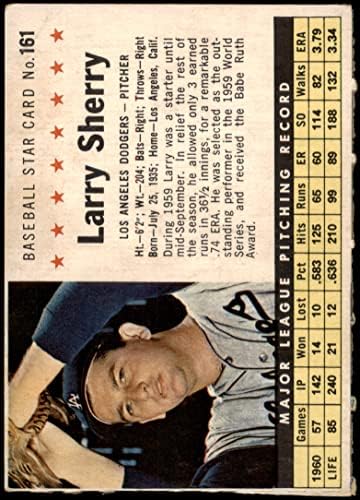 1961 פוסט דגני בוקר 161 com לארי שרי לוס אנג'לס דודג'רס VG Dodgers