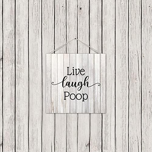 עיצוב חדר אמבטיה מצחיק שלט שלט עץ לוחית חי צחוק קופ