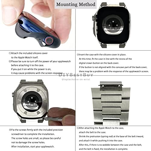 ערכת שינוי יוקרה של Zedevb עבור Apple Watch Case Band 45 ממ 41 ממ/40 ממ 44 ממ Mod Metal Watch Case לסדרת Iwatch 8 7 6 SE 5 4