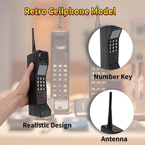 קישוט טלפון סלולרי של רטרו לבנים, שנות ה -80 של שנות ה -90 של המאה ה -90 דגם טלפון נייד דגם של מסיבות ליל כל הקדושים מתנה מודל טלפון סלולרי