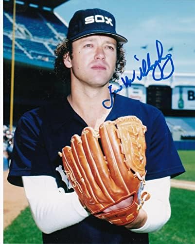 ג'ים ווילובי שיקגו ווייט סוקס פעולה חתומה 8x10 - תמונות MLB עם חתימה
