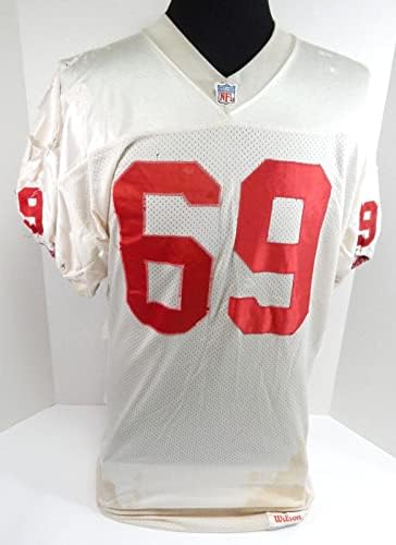 בסוף שנות השמונים תחילת שנות התשעים סן פרנסיסקו 49ers 69 משחק השתמשו בג'רזי לבן 52 734 - משחק NFL לא חתום משומש