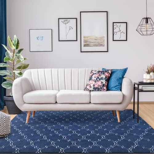 שטיח אזור מודרני גיאומטרי של צ'יקראוג גיאומטרי לחדר שינה, 6x9 רגל קצף זיכרון שטיח מקורה, שטיח מרוקאי פלאפי לסלון עיצוב בחדר המיטה לילדים