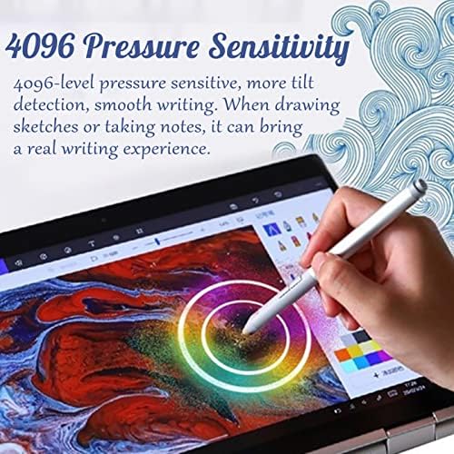עט חרט פעיל, עט דיגיטלי רגישות גבוהה עם 3 כפתורים, עט מסך מגע עבור HP Elitebook X360 1030 1040, Elite X2 1013 G3, Elite X2 G4, Zbook Studio