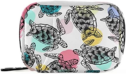 צבי ים צבעוניים גלולה תיק מארז תיבת מארגן גלולות עם רוכסן עם רוכסן ויטמין ניידים רפואת שמן דגים למלונות נסיעות קמפינג משפחתי 7 ימים