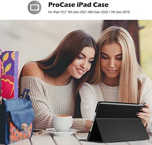 Procase iPad 10.2 צרור מארז Folio עם מארז Folio עם מגן מסך זכוכית מחוסמת עבור iPad 10.2 2021 2020 2019