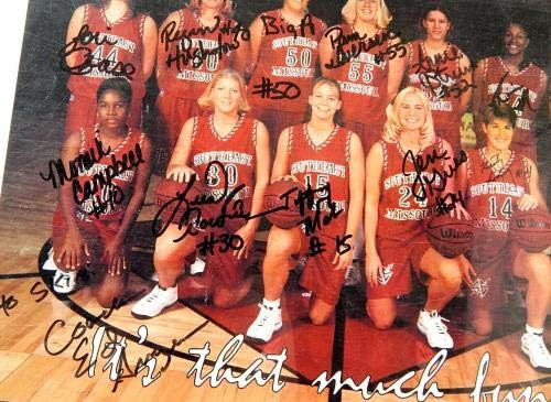 1999-00 קבוצת כדורסל נשים בדרום מזרח מיזורי חתם על פוסטר 14 רכב - מכביסי קולג 'עם חתימה