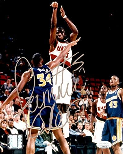 Jermaine O'Neal פורטלנד Trailblazers חתום/חתימה 8x10 צילום JSA 160831 - תמונות NBA עם חתימה